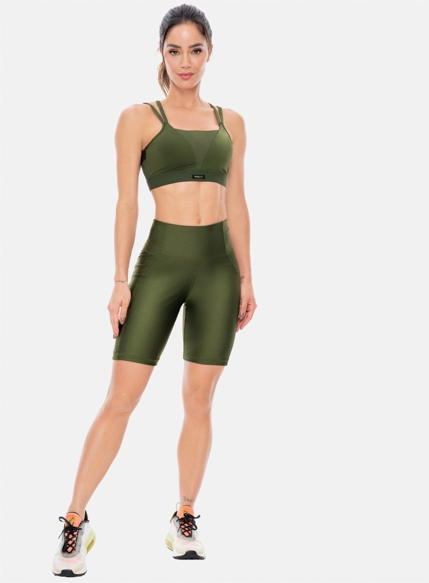 BIKER DEPORTIVO MUJER CON CORTE DECORATIVOS TELA EFECTO BRILLANTE TALLA ÚNICA